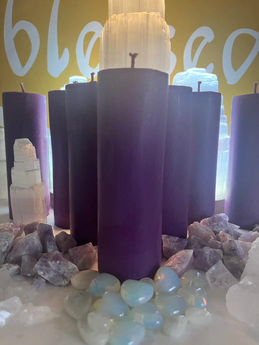 Element Candle Spirit/Crown (casting circle blessed Moon charged)